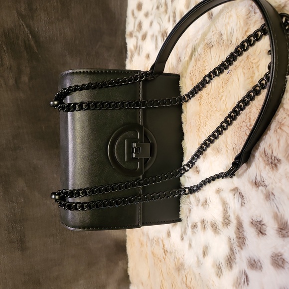 Fashion Handbag Black Vegan Leather Crossbody NWOT - Picture 8 of 8